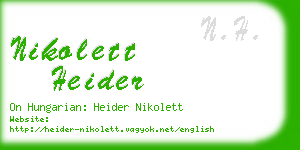 nikolett heider business card